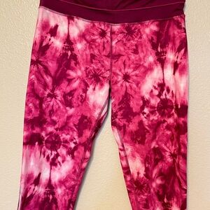 Danskin Now Pink Tie-Dye Leggings